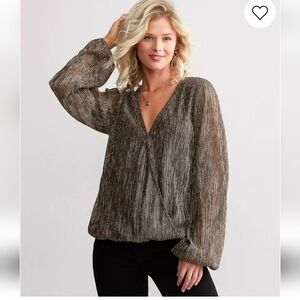 Elegant Metallic Blouse